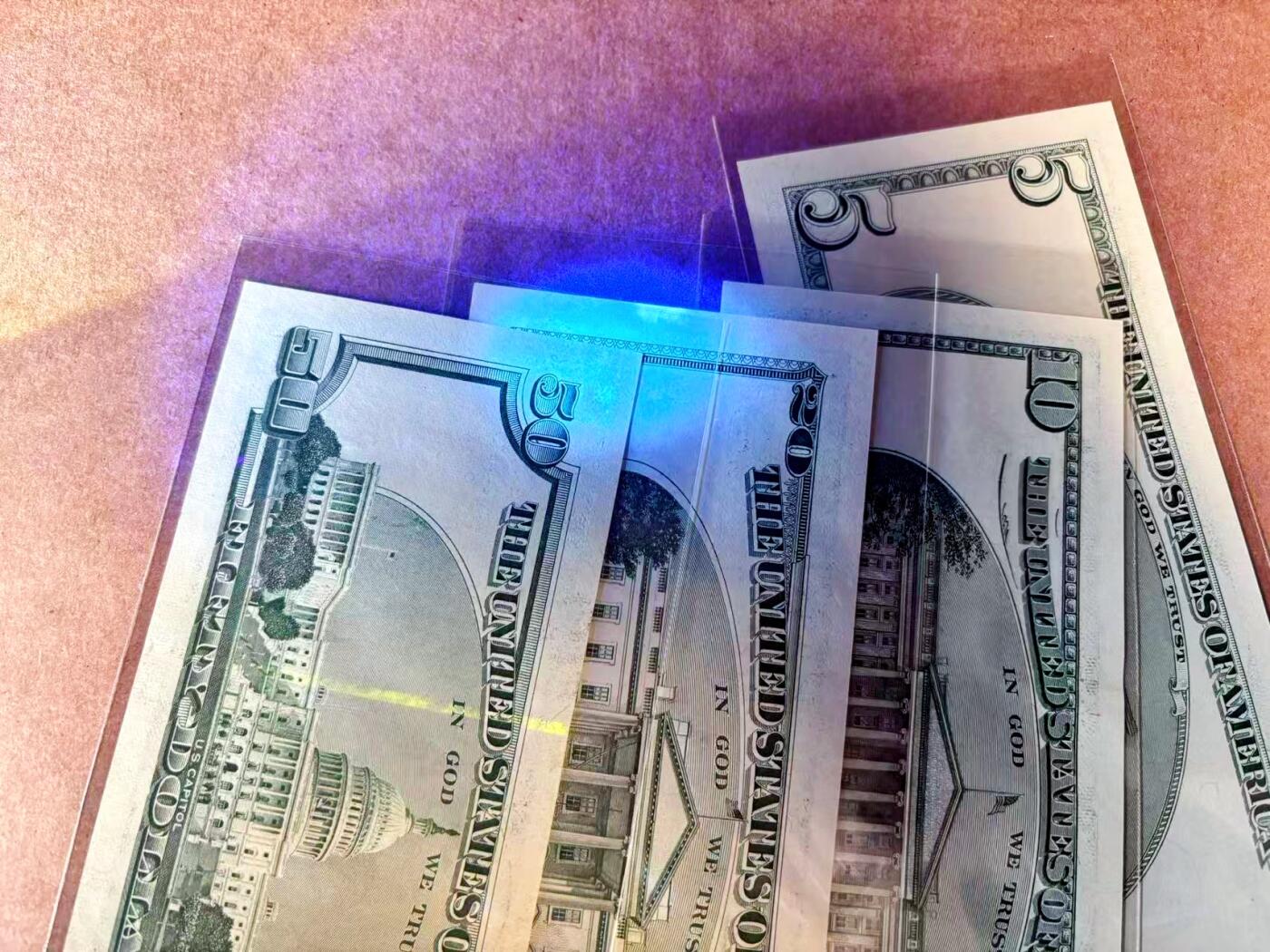 【Blue Auction】世界纸币精拍第767期——18级TOP拍卖/信誉/品质/专业/高效💫 【一组4张 含补号无47】美国 2001-06年5-50美金 UNC/UNC-