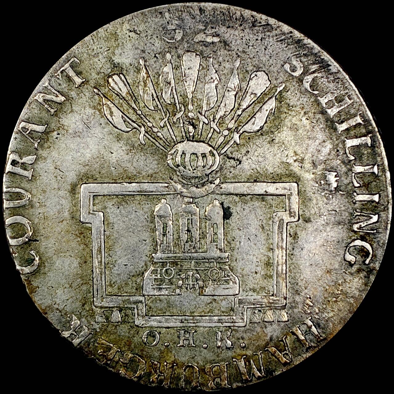 【雨安】【直播拍卖】【世界币章121期-裸币】2025-12-26 周五 19:30 保真 [裸币德国] Germany 德国 德意志 Hamburg 32先令