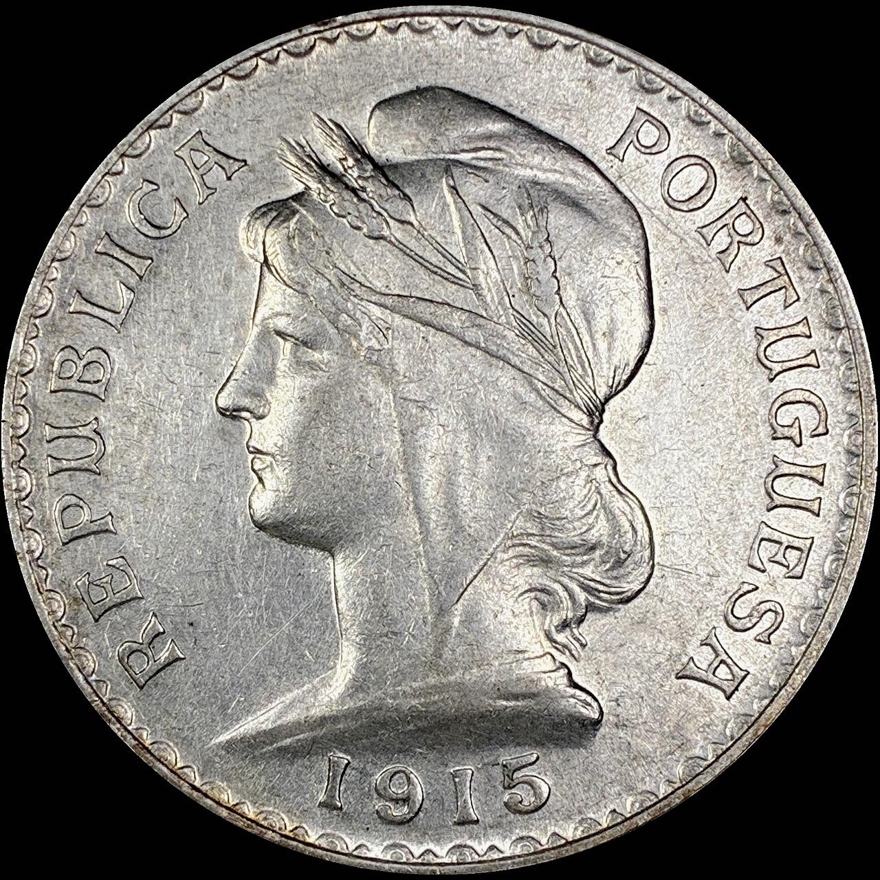 【雨安】【直播拍卖】【世界币章121期-裸币】2025-12-26 周五 19:30 保真 [裸币各国] Portugal 葡萄牙 共和国 1埃斯库多 1915年