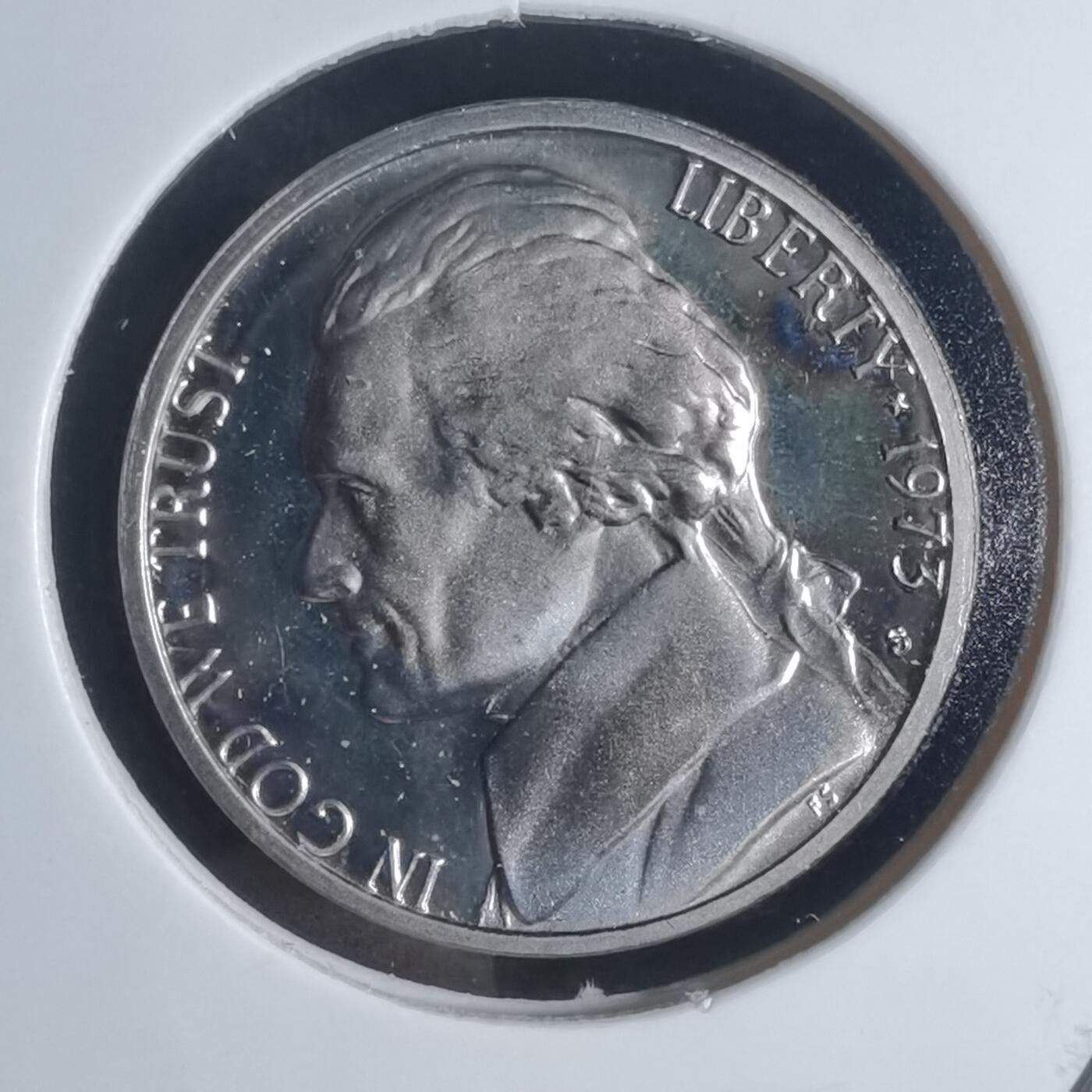 沼泽如烟--第943场 美国1973年五分精制币