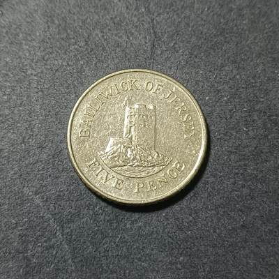 【游宝包邮场】蛇年第102期 英系国家硬币 - 泽西岛-5便士 2002年