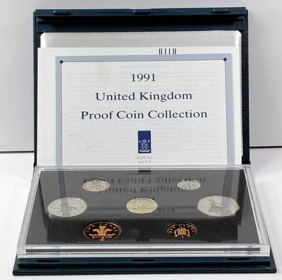 【雨安】【直播拍卖】【世界币章121期-裸币】2025-12-26 周五 19:30 保真 - [现代套币] Great Britain 英国 套币 精制套币 1991年