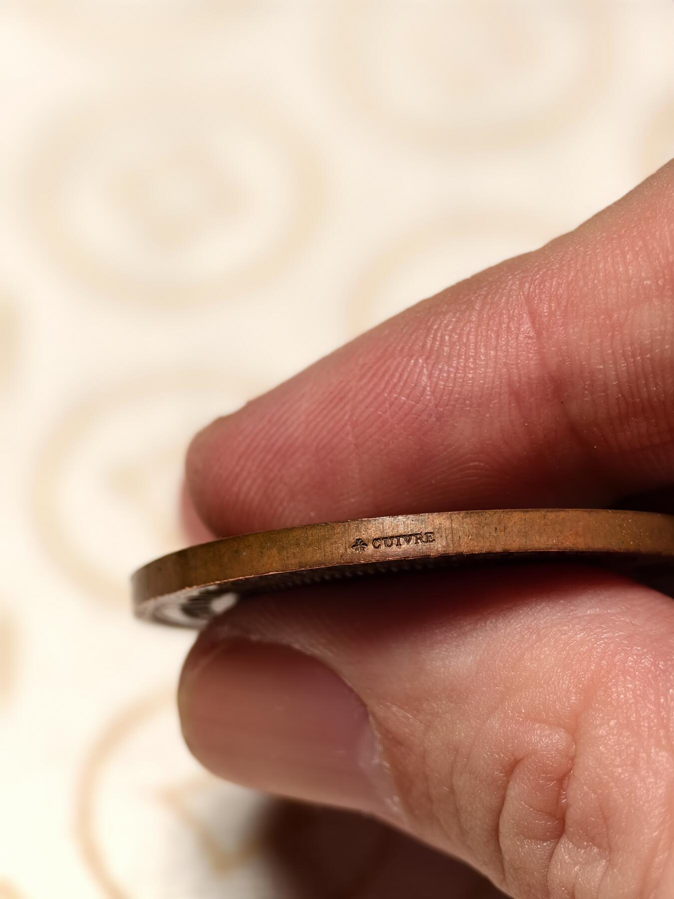 抚柳草堂-第四期章牌钱币（圣诞专场） 奖章勋章限时免佣 满百包邮 放漏专场 1876法国巴黎市大铜章 花环雅典娜布内特作品 早期蜜蜂边铭 直径37mm 重20g