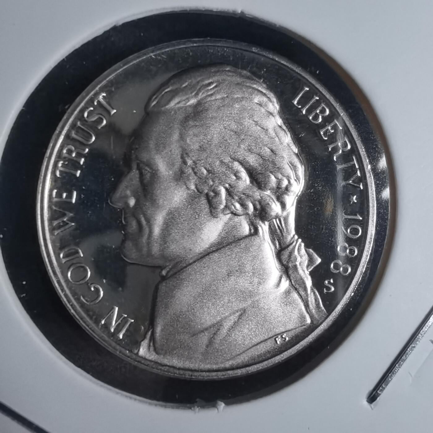 沼泽如烟--第943场 美国1988年五分精制币