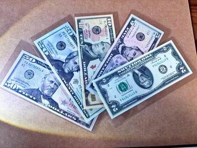 【Blue Auction】世界纸币精拍第767期——18级TOP拍卖/信誉/品质/专业/高效💫 - 【一组5张 含无47】美国 2-50美金 全新UNC