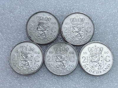 第一海外回流一元起拍收藏 散集专场  第281期 - 荷兰2.5盾硬币 朱丽安娜 5枚