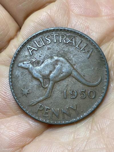 2025年第一百四十四场(总第一百七十场）品种丰富英国一线回流散币年末特拍场第一场(免佣金) - 澳大利亚🇦🇺1950年1便士(乔治六世第二版，p版珀斯造)