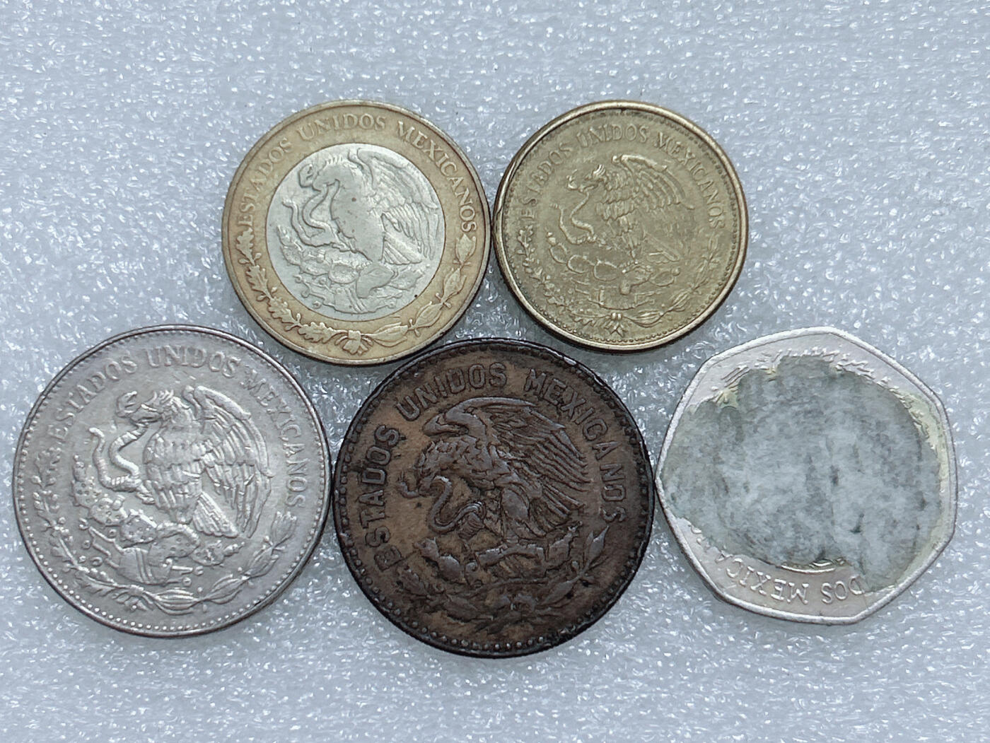 第一海外回流一元起拍收藏 散集专场  第281期 墨西哥大币一组 5枚