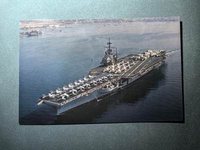 盛世勋华——号角文化勋章邮票专场拍卖第295期 - 美国冷战时期军舰专题明信片 突击者号航空母舰