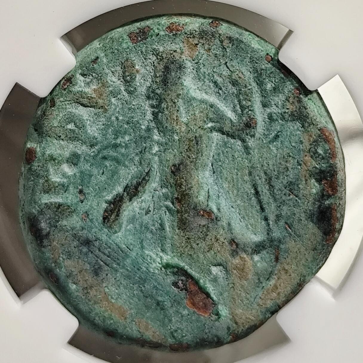 希腊罗马丝路打制币化石【中外钱币放漏】专场！陆小鱼的钱币仓，限时拍卖第080场 贵霜王朝 迦腻色迦一世厚重铜币 18.53g