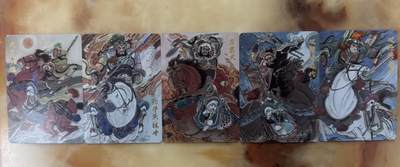 月落卡牌大清仓第3期 - 超吉梦  王涌喆水浒五虎   彩闪卡一套