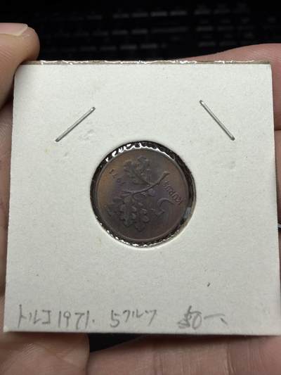 2025年集古藏今外币拍卖第十一期-第4场—（总第294拍），可以寄存60天，满160元包邮。 - 1971年土耳其5库鲁