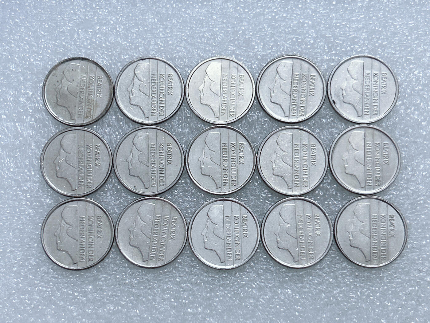 第一海外回流一元起拍收藏 散集专场  第281期 荷兰25分硬币 贝娅特丽克丝女王 15枚