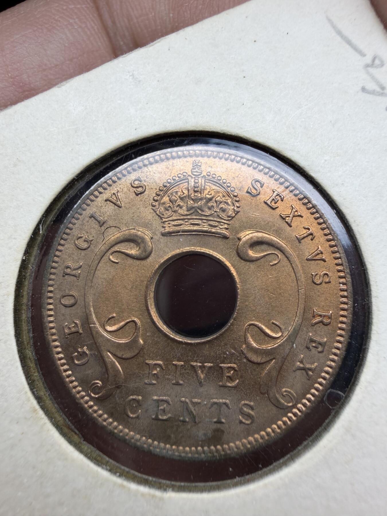 2025年集古藏今外币拍卖第十一期-第4场—（总第294拍），可以寄存60天，满160元包邮。 1952年英属东非5分