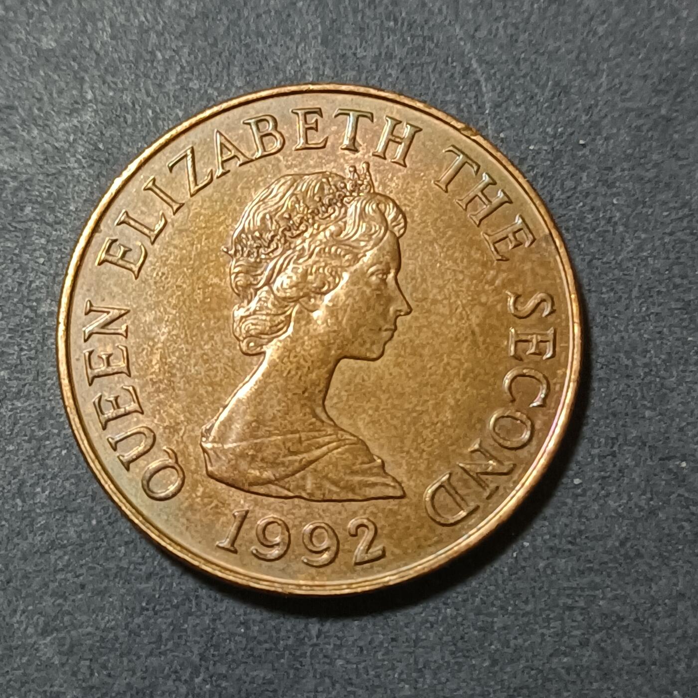 【游宝包邮场】蛇年第102期 英系国家硬币 泽西岛-2便士 1992年