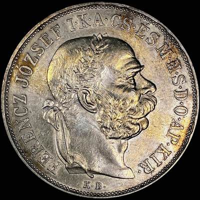 【雨安】【直播拍卖】【世界币章121期-裸币】2025-12-26 周五 19:30 保真 - [裸币各国] Hungary 匈牙利 5克朗 1900年 天使 细节非常好