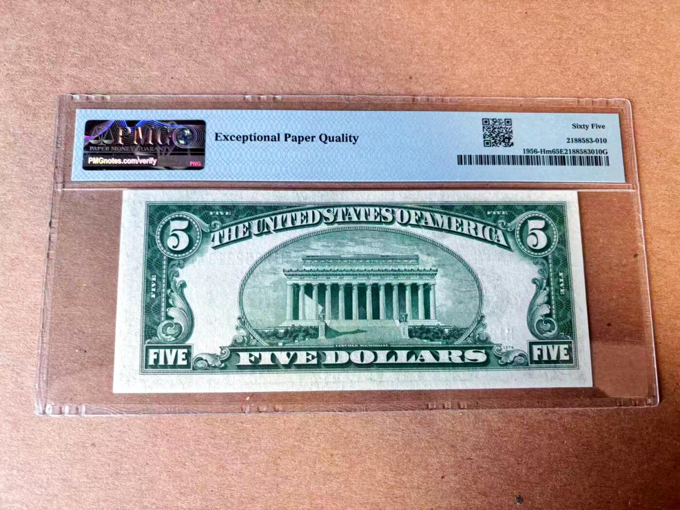 【Blue Auction】世界纸币精拍第767期——18级TOP拍卖/信誉/品质/专业/高效💫 【无47 少见圣路易斯版】美国 1934年5美金 PMG65EPQ 