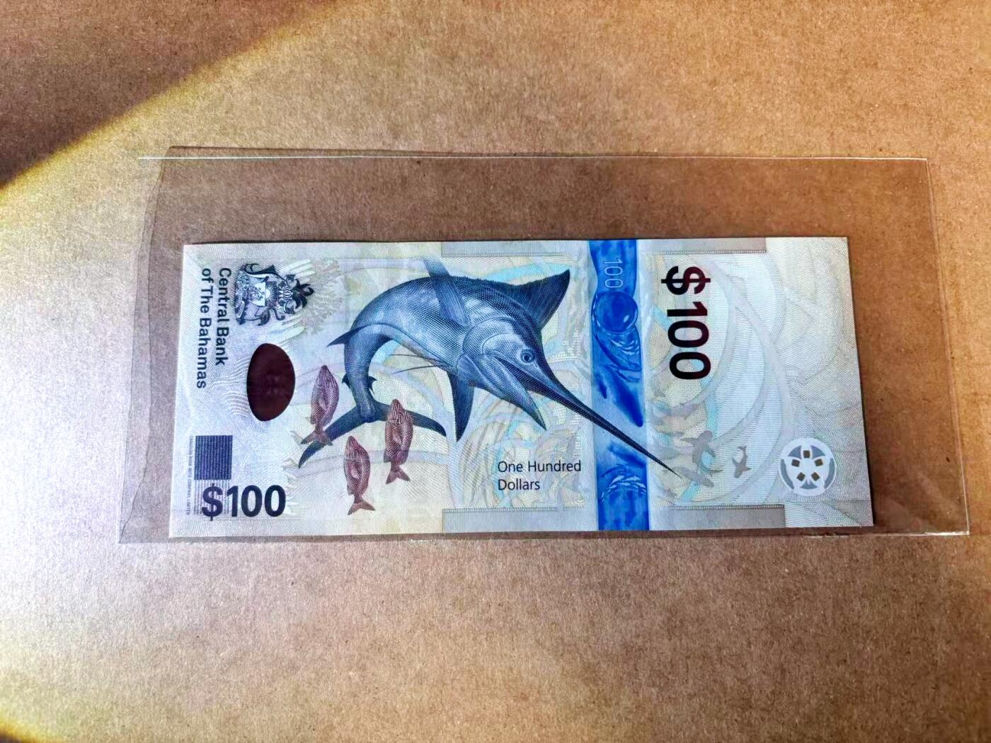 【Blue Auction】世界纸币精拍第767期——18级TOP拍卖/信誉/品质/专业/高效💫 【倒置号】巴哈马 2021年100元 全新UNC