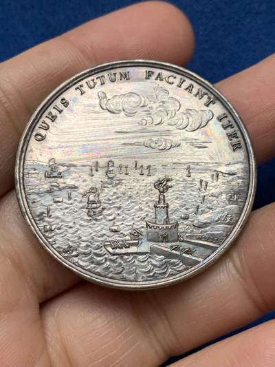 《竞宝斋》第451场 周日，周一，周二  3场连拍 （全场包邮，欢迎送拍） - 法国皮卡第商会银章，38g，41.5mm，无边铭