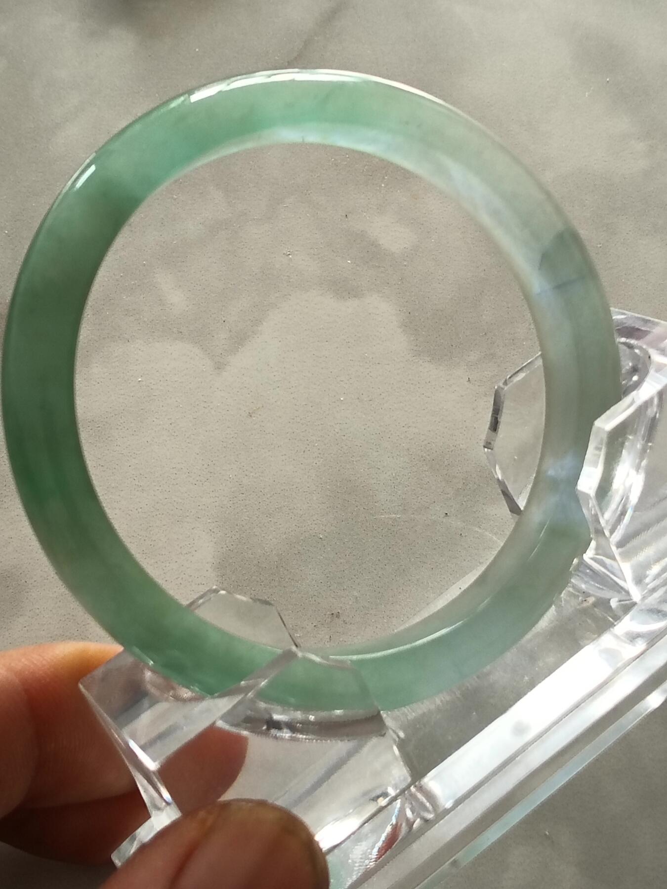 冰种翡翠手镯  圈口58mm