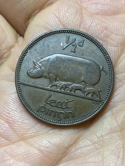 2025年第一百四十四场(总第一百七十场）品种丰富英国一线回流散币年末特拍场第一场(免佣金) - 稀少特年–爱尔兰🇮🇪1940年1/2便士(共和国时期第一套)