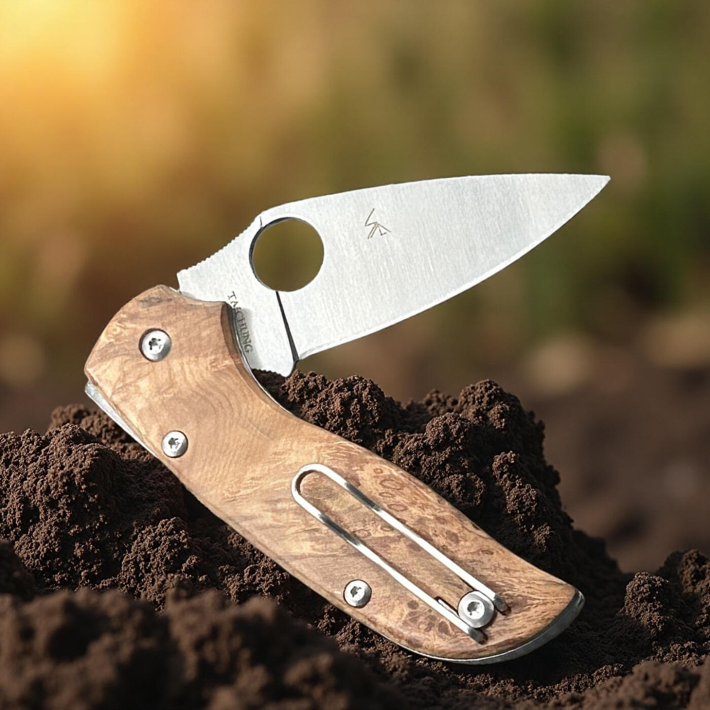 蜘蛛 c152影木柄折刀