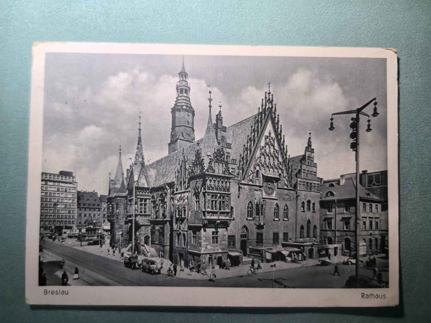 盛世勋华——号角文化勋章邮票专场拍卖第295期 德国（1939）1942年实寄明信片 贴小胡子邮票 布列斯劳市政厅