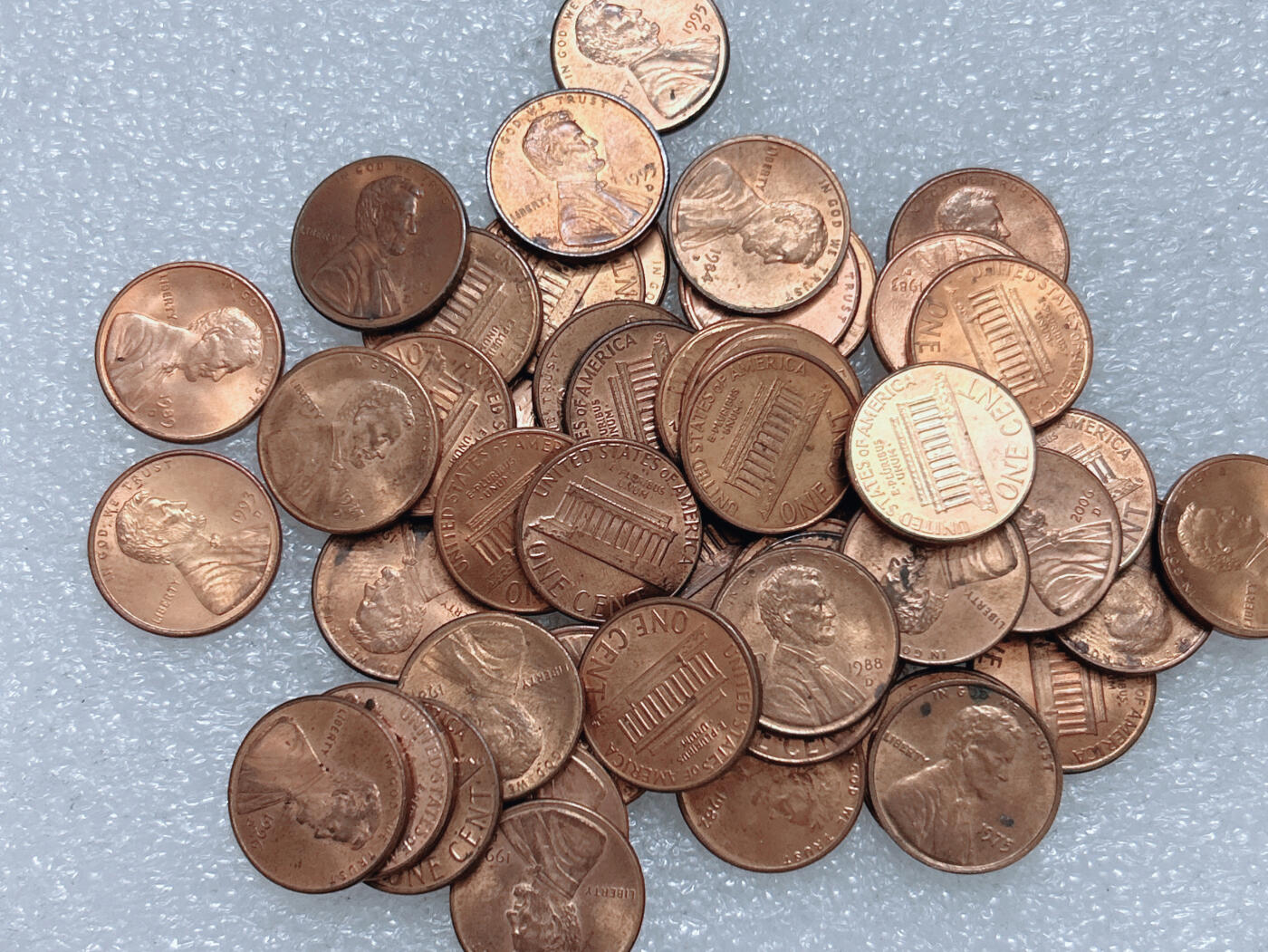 第一海外回流一元起拍收藏 散集专场  第281期 美国林肯堂1分硬币 50枚 带光品