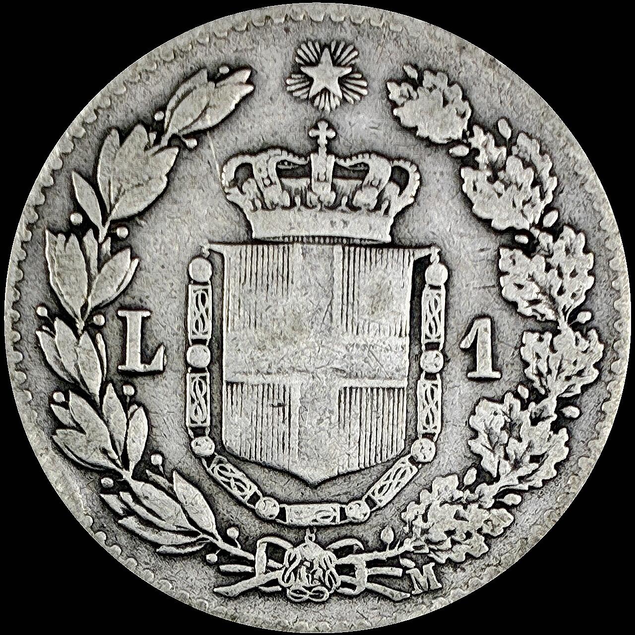 【雨安】【直播拍卖】【世界币章121期-裸币】2025-12-26 周五 19:30 保真 [裸币各国] Italy 意大利 1里拉 1887年 温贝托