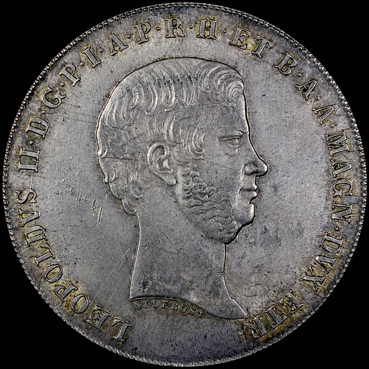 【雨安】【直播拍卖】【世界币章121期-裸币】2025-12-26 周五 19:30 保真 [裸币各国] Italy 意大利 托斯卡纳 4Fior 1859年 UNC原味欧洲包浆