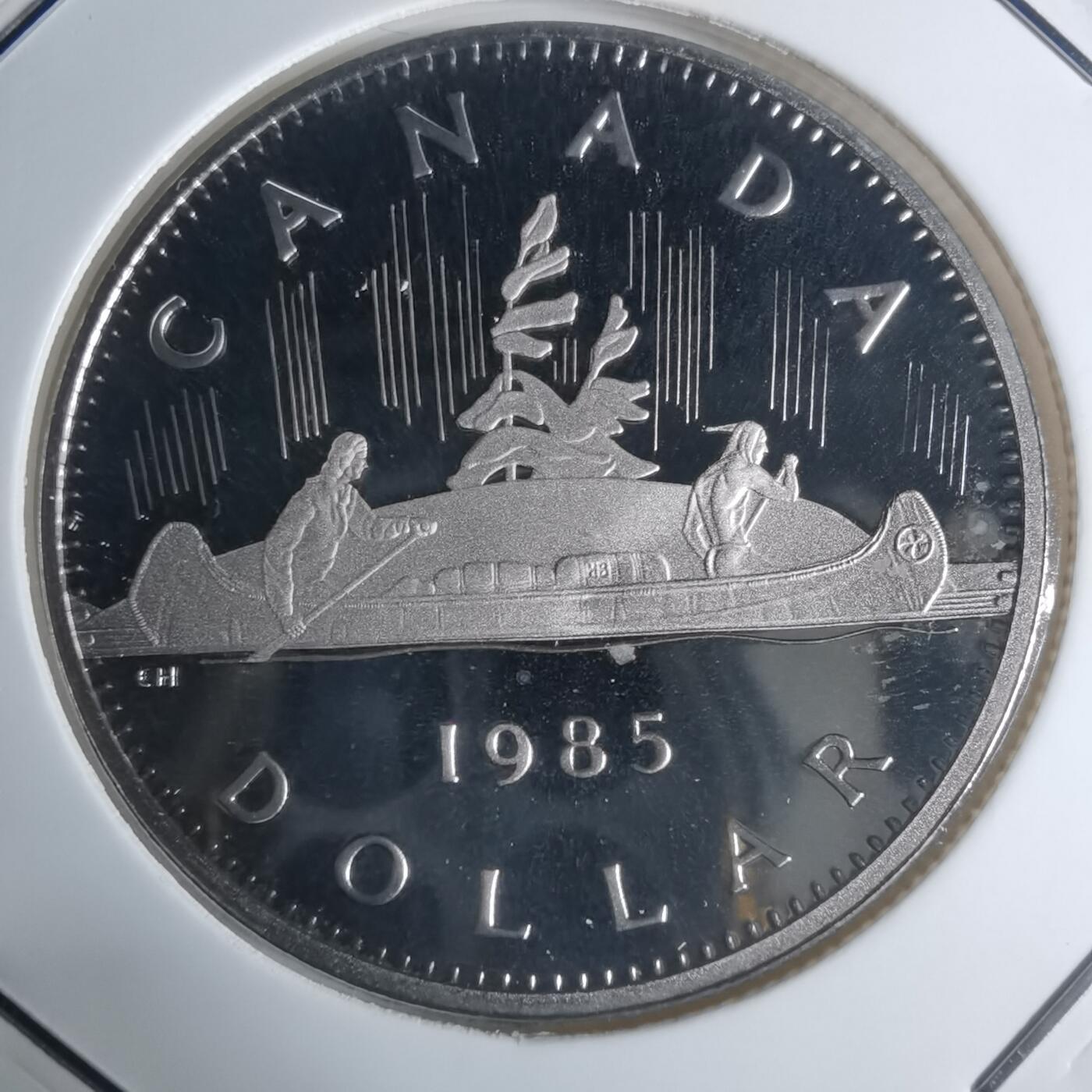 沼泽如烟--第943场 加拿大1985年一元精制币
