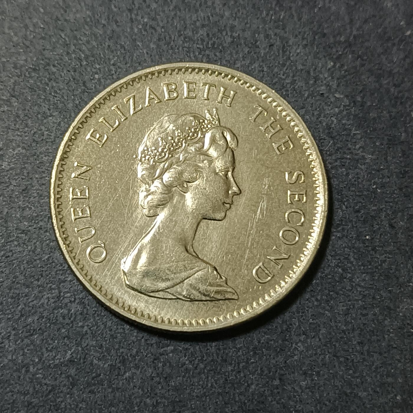 【游宝包邮场】蛇年第102期 英系国家硬币 福克兰群岛-5便士 1992年