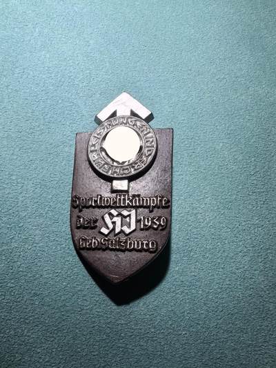 盛世勋华——号角文化勋章邮票专场拍卖第295期 - 德国（1939）小胡子青年团（HJ）萨尔斯堡1939年体育竞赛纪念证章 带厂标 极为少见