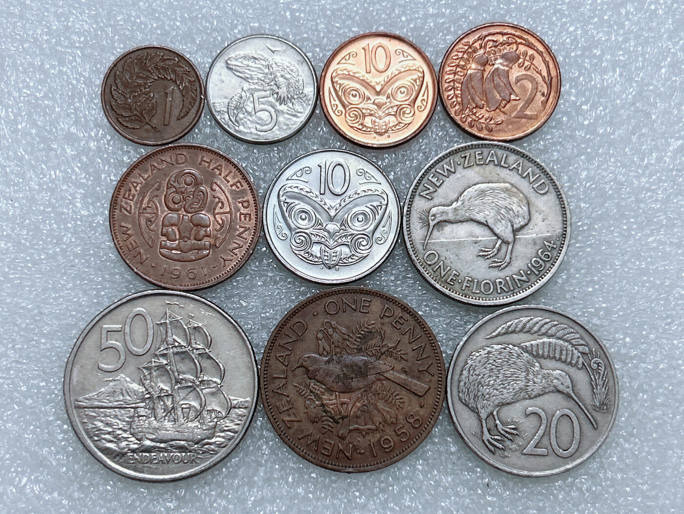 第一海外回流一元起拍收藏 散集专场  第281期 新西兰硬币 10枚 无重复