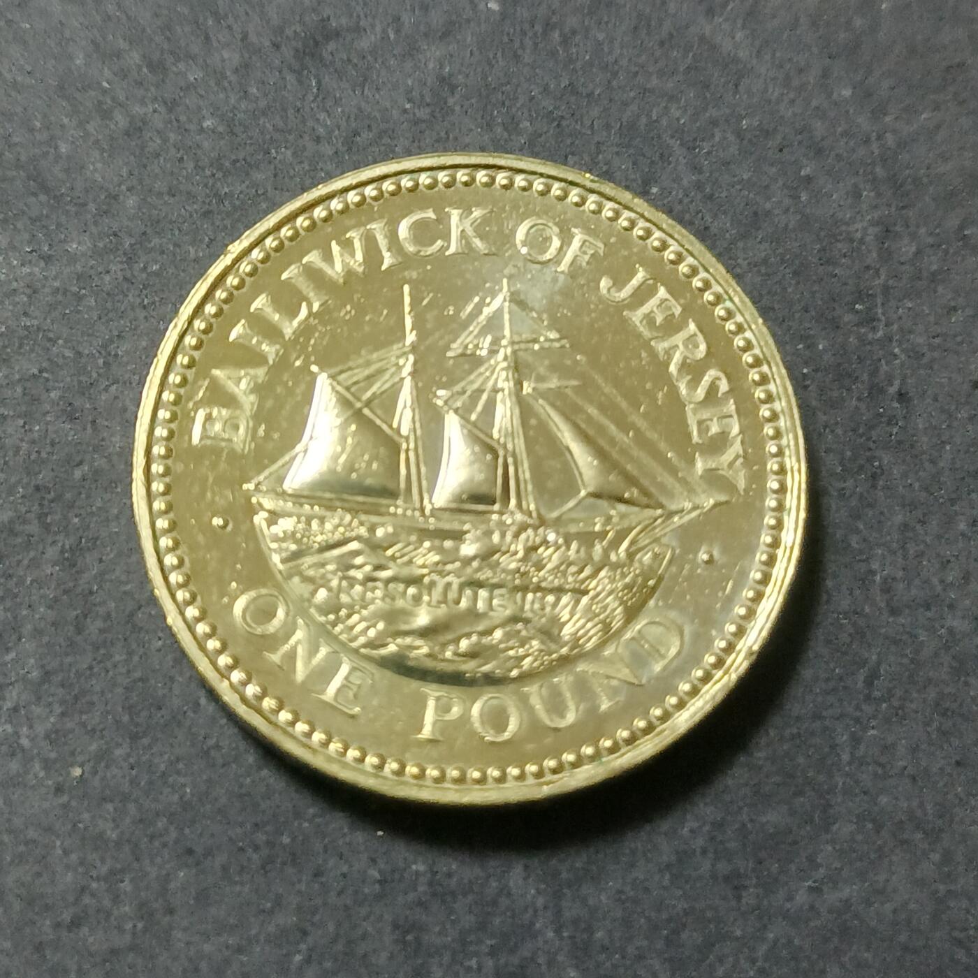 【游宝包邮场】蛇年第102期 英系国家硬币 泽西岛-1镑 1994年