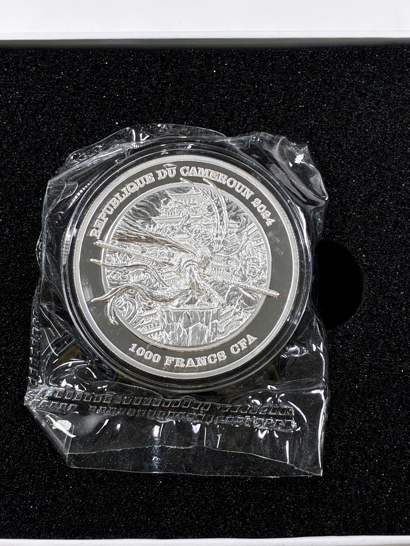 【雨安】【直播拍卖】【世界币章121期-裸币】2025-12-26 周五 19:30 保真 [现代装帧] Cameroun 喀麦隆 1000法郎 2024年 孙悟空齐天大圣