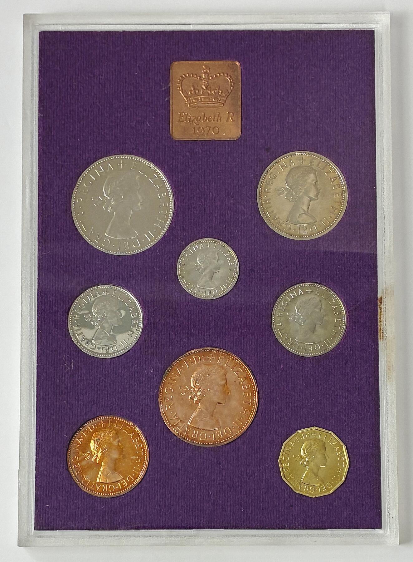 【雨安】【直播拍卖】【世界币章121期-裸币】2025-12-26 周五 19:30 保真 [现代套币] Great Britain 英国 套币 精制套币 1970年