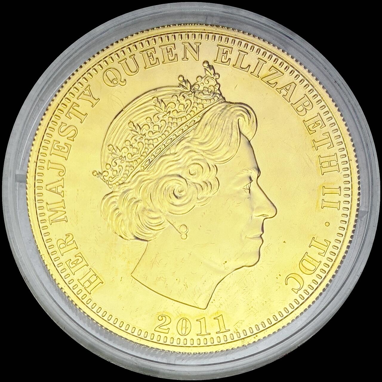 【雨安】【直播拍卖】【世界币章121期-裸币】2025-12-26 周五 19:30 保真 [现代裸币] Tristan da Cunha 特里斯坦-达库尼亚群岛 1克朗 2011年 威廉和凯瑟琳