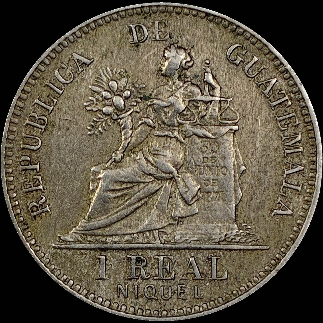 【雨安】【直播拍卖】【世界币章121期-裸币】2025-12-26 周五 19:30 保真 [裸币各国] Guatemala 危地马拉 1瑞尔 1911年