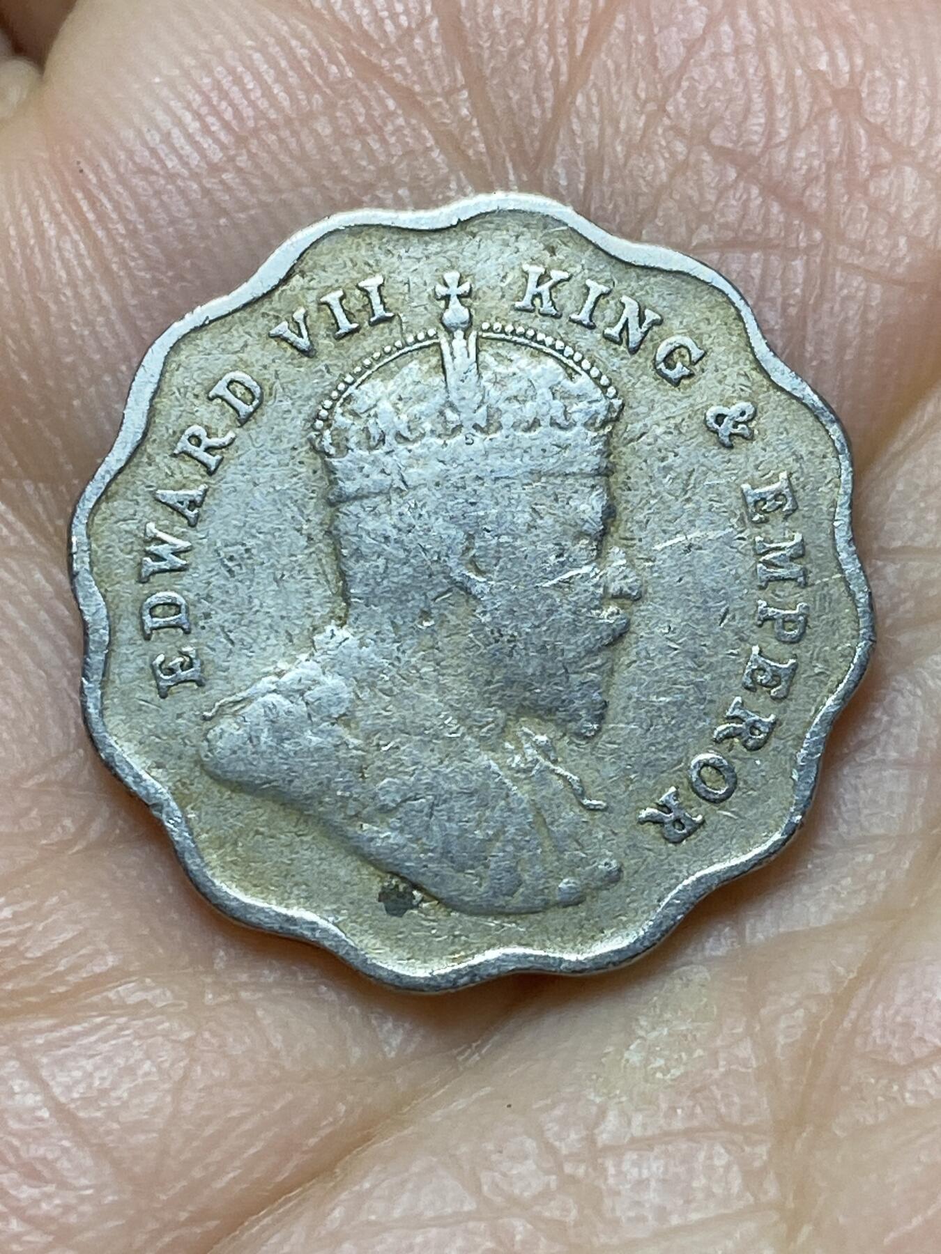 2025年第一百四十四场(总第一百七十场）品种丰富英国一线回流散币年末特拍场第一场(免佣金) 少见品种–英属印度1908年1安娜(爱德华七世时期)