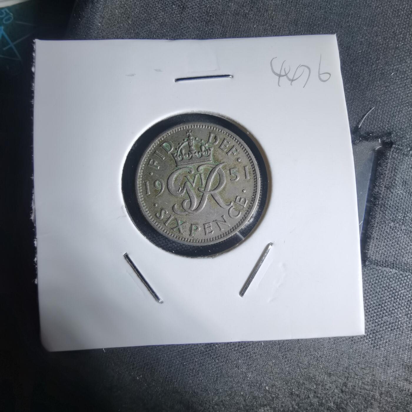 沼泽如烟--第944场 英国1951年6便士