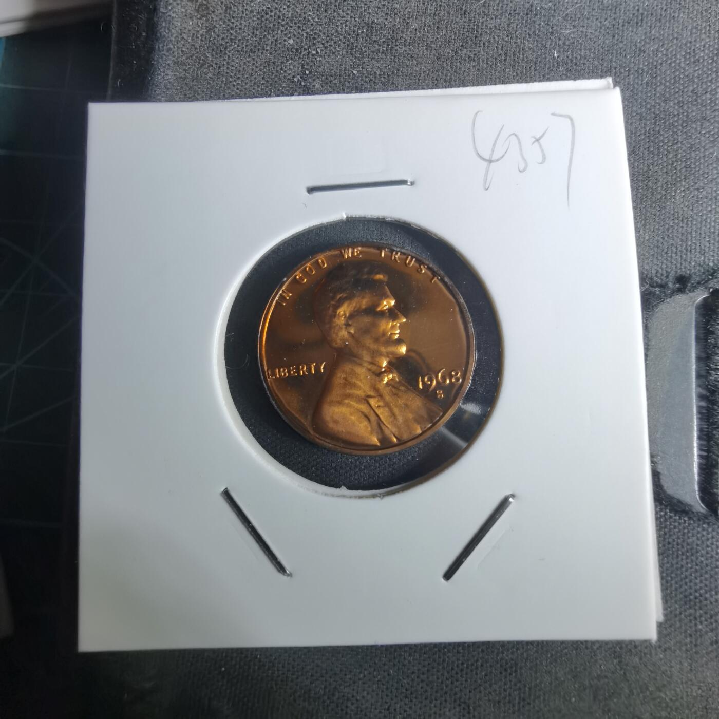 沼泽如烟--第943场 美国1968年一分精制币