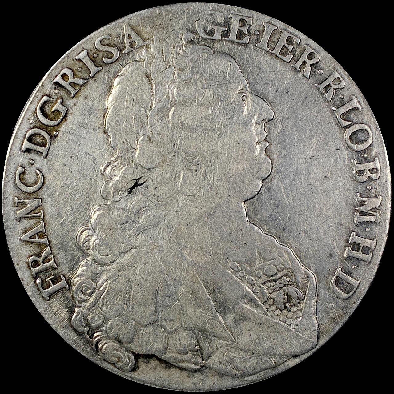 【雨安】【直播拍卖】【世界币章121期-裸币】2025-12-26 周五 19:30 保真 [裸币各国] Austria 奥地利 1泰勒 KM#2038 (1751-1765) 弗朗茨一世 1764年