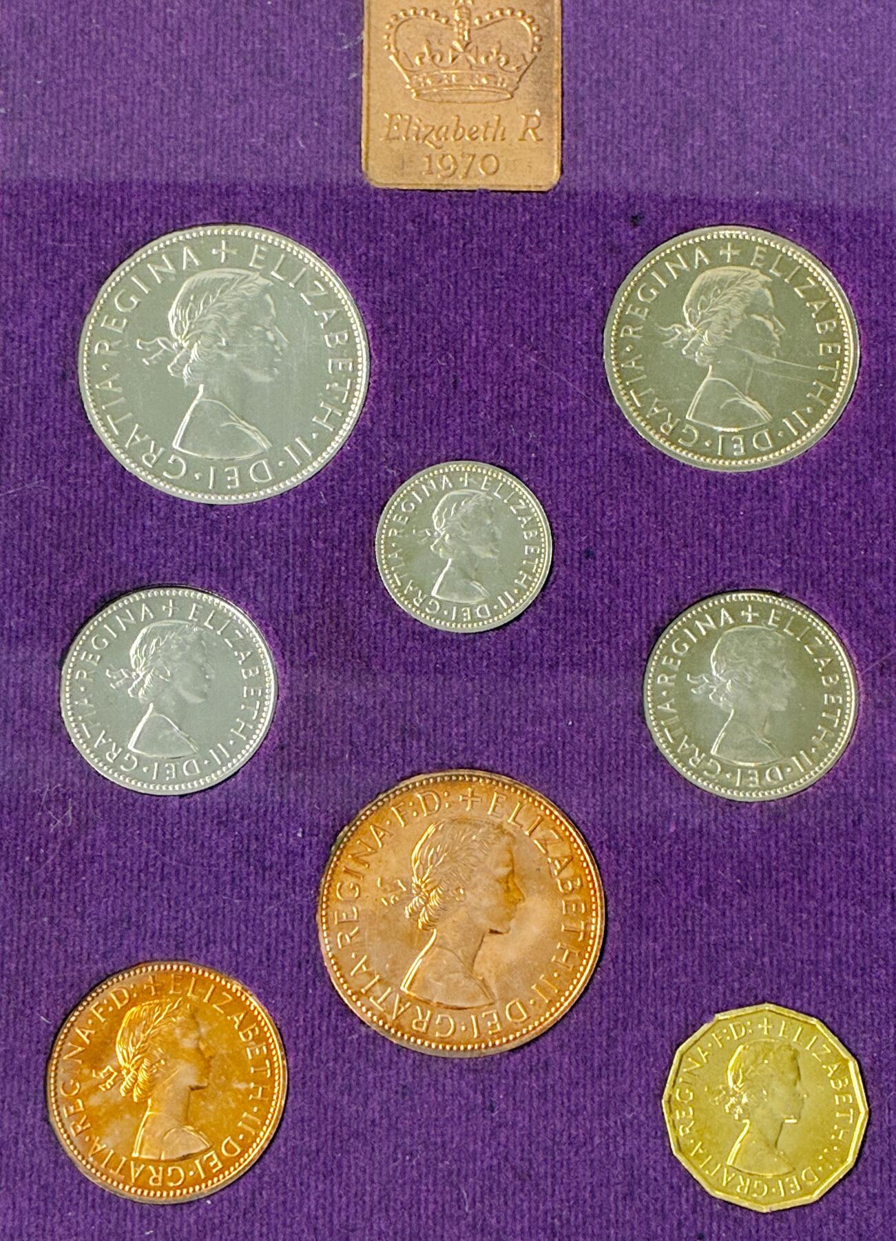 【雨安】【直播拍卖】【世界币章121期-裸币】2025-12-26 周五 19:30 保真 [现代套币] Great Britain 英国 套币 精制套币 1970年