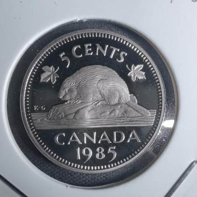 沼泽如烟--第943场 - 加拿大1985年五分精制币