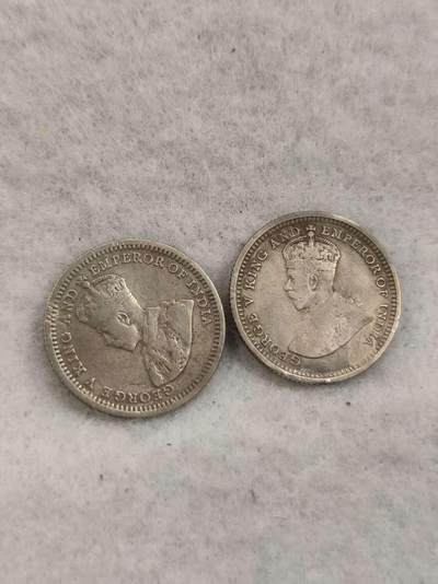 G&W世界散币，银币处理专场（第40场） - 海峡殖民地1926年5分 2枚  银币