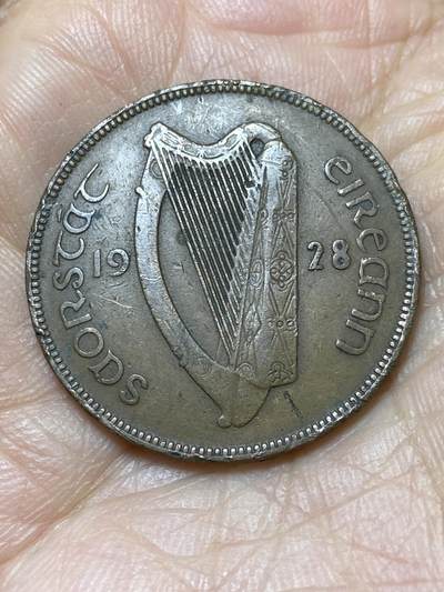 2025年第一百四十四场(总第一百七十场）品种丰富英国一线回流散币年末特拍场第一场(免佣金) - 爱尔兰1928年1便士(英辖自由邦时期，首发年)