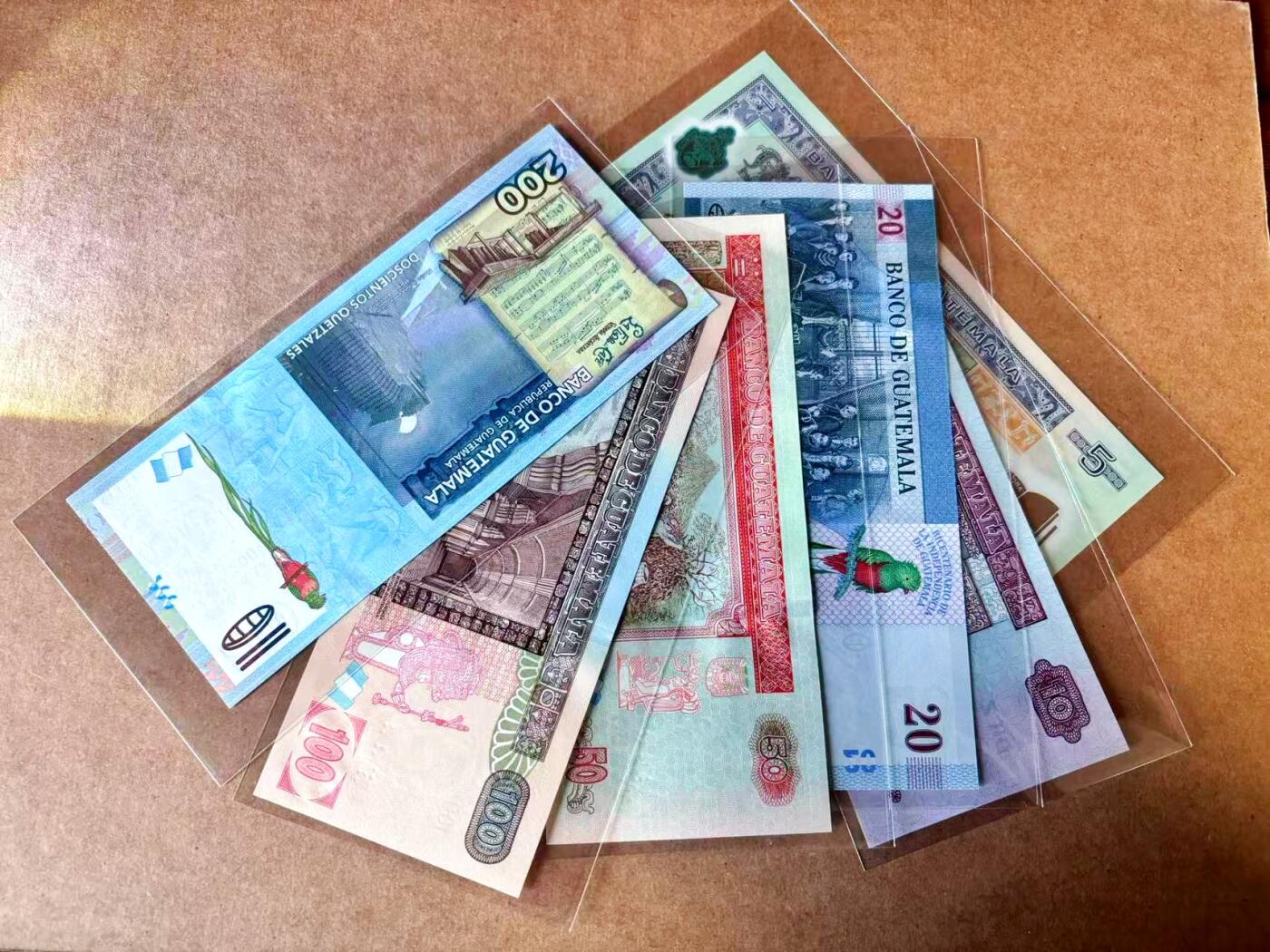 【Blue Auction】世界纸币精拍第767期——18级TOP拍卖/信誉/品质/专业/高效💫 【一组6张】危地马拉5-200格查尔 全新UNC