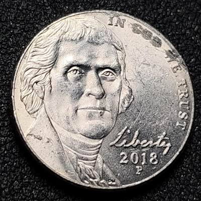 泉币菌-第153场-平安夜专场 - 美国 杰斐逊总统 蒙蒂塞洛庄园 5分銅镍硬币 2018年 21mm