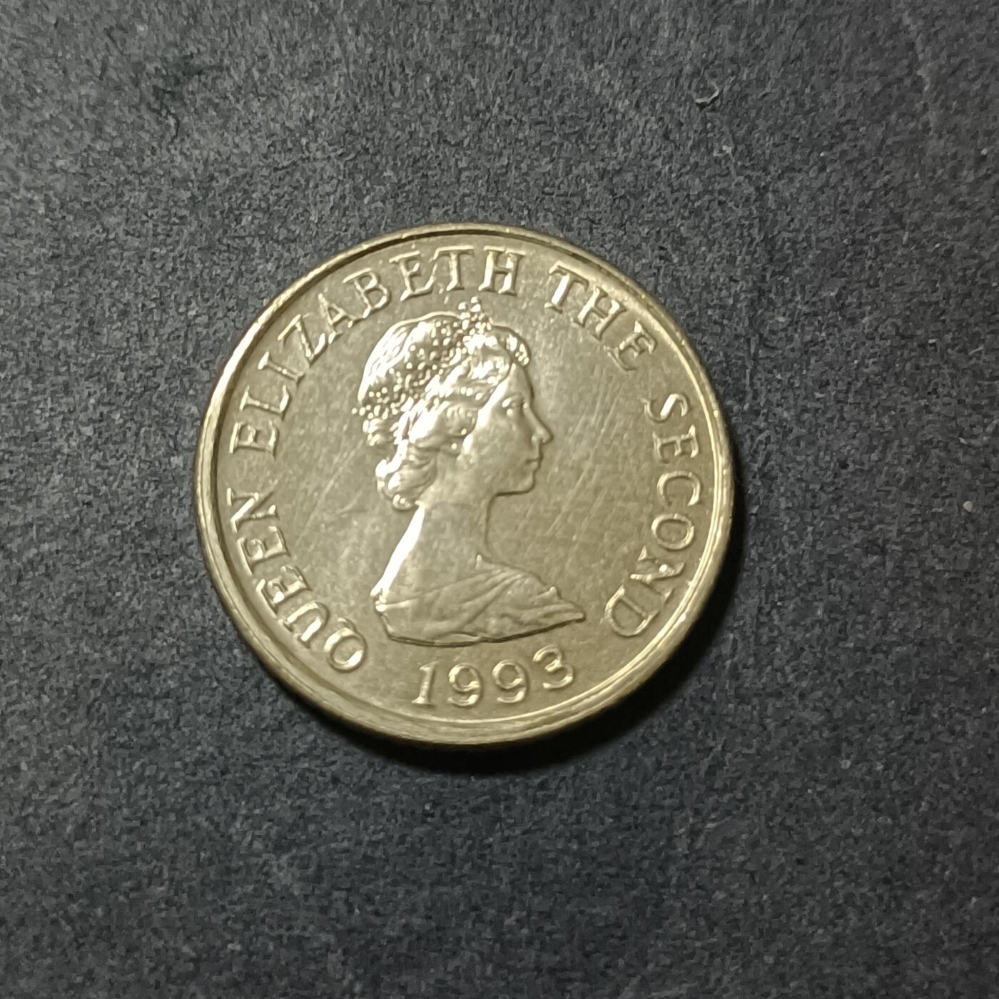 【游宝包邮场】蛇年第102期 英系国家硬币 泽西岛-5便士 1993年